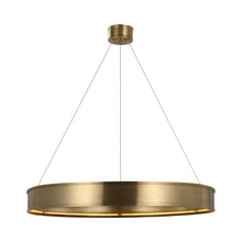 Load image into Gallery viewer, Connery Ring LED Chandelier in Antique-Burnished Brass (40-Inch).