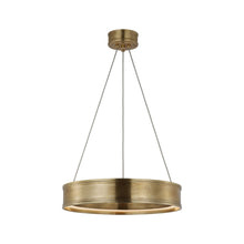 Load image into Gallery viewer, Connery Ring LED Chandelier in Antique-Burnished Brass (18-Inch).