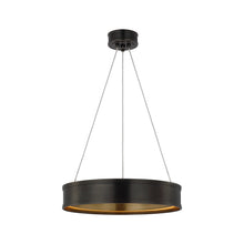 Load image into Gallery viewer, Connery Ring LED Chandelier in Bronze (18-Inch).