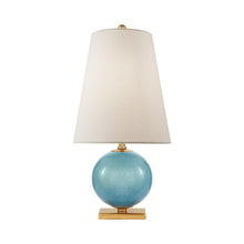 Load image into Gallery viewer, Corbin Table Lamp in Sandy Turquoise.