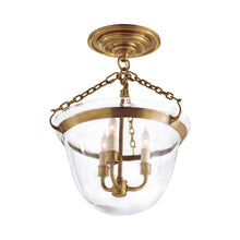 Load image into Gallery viewer, Country Bell Jar Semi Flush Mount Ceiling Light.