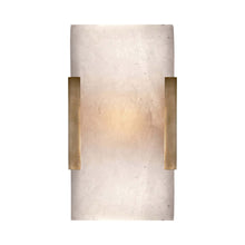 Load image into Gallery viewer, Covet LED Bath Wall Light in Wide/Antique-Burnished Brass.