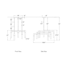 Load image into Gallery viewer, Covet LED Chandelier - line drawing.