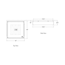 Load image into Gallery viewer, Covet LED Flush Mount Ceiling Light - line drawing.