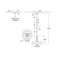Load image into Gallery viewer, Covet Ring LED Chandelier - line drawing.