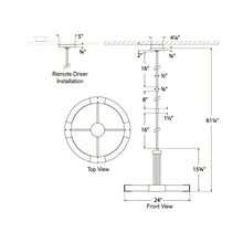 Load image into Gallery viewer, Covet Ring LED Chandelier - line drawing.