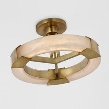 Load image into Gallery viewer, Covet Ring LED Semi Flush Mount Ceiling Light in Detail.