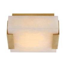 Load image into Gallery viewer, Covet Solitaire LED Flush Mount Ceiling Light in Low Clip/Antique-Burnished Brass.