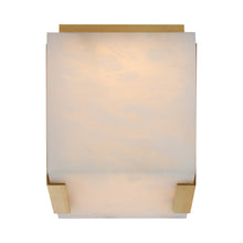 Load image into Gallery viewer, Covet Solitaire LED Flush Mount Ceiling Light in Tall Clip/Antique-Burnished Brass.