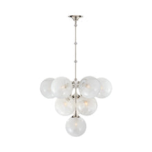 Load image into Gallery viewer, Cristol Chandelier in Polished Nickel (10-Light).