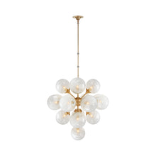Load image into Gallery viewer, Cristol Chandelier in Hand-Rubbed Antique Brass (17-Light).