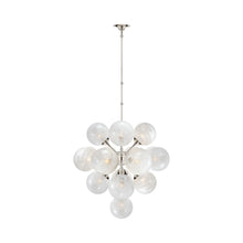 Load image into Gallery viewer, Cristol Chandelier in Polished Nickel (17-Light).