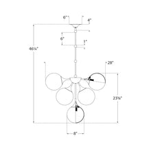 Load image into Gallery viewer, Cristol Chandelier - line drawing.