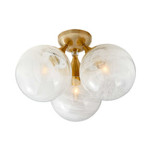 Load image into Gallery viewer, Cristol Flush Mount Ceiling Light in Hand-Rubbed Antique Brass (3-Light).