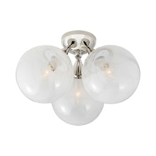 Load image into Gallery viewer, Cristol Flush Mount Ceiling Light in Polished Nickel (3-Light).