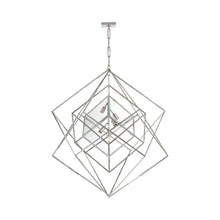 Load image into Gallery viewer, Cubist Chandelier in Polished Nickel (Large).