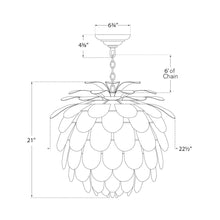 Load image into Gallery viewer, Cynara Chandelier - line drawing.