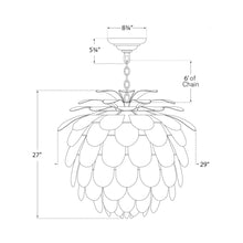 Load image into Gallery viewer, Cynara Chandelier - line drawing.