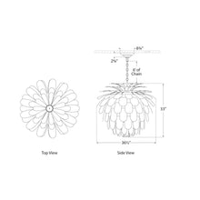 Load image into Gallery viewer, Cynara Chandelier - line drawing.
