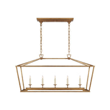 Load image into Gallery viewer, Darlana Linear Pendant Light in Gilded Iron (Medium).