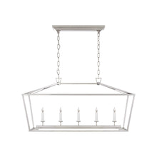 Load image into Gallery viewer, Darlana Linear Pendant Light in Polished Nickel (Medium).