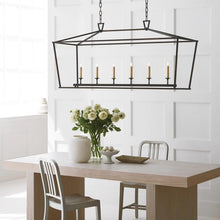 Load image into Gallery viewer, Darlana Linear Pendant Light in dining room.