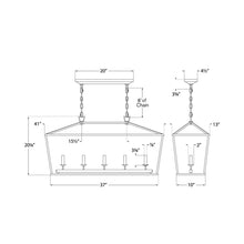 Load image into Gallery viewer, Darlana Linear Pendant Light - line drawing.