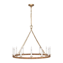 Load image into Gallery viewer, Darlana Rattan Wrapped Ringed LED Chandelier.