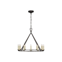 Load image into Gallery viewer, Darlana Ring Chandelier in Aged Iron/Single Tier (Medium).