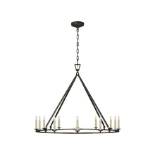 Load image into Gallery viewer, Darlana Ring Chandelier in Aged Iron/Single Tier (Large).