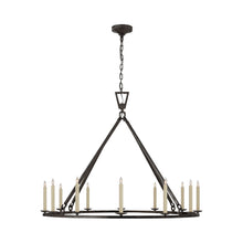 Load image into Gallery viewer, Darlana Ring Chandelier in Aged Iron/Single Tier (X-Large).