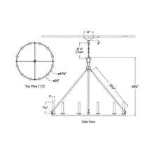 Load image into Gallery viewer, Darlana Ring Chandelier - line drawing.