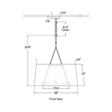 Load image into Gallery viewer, Dauphine Pendant Light - line drawing.
