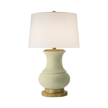 Load image into Gallery viewer, Deauville Table Lamp in Celadon Crackle/Linen.