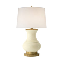 Load image into Gallery viewer, Deauville Table Lamp in Tea Stain Crackle/Linen.