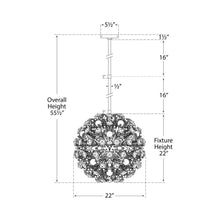 Load image into Gallery viewer, Dickinson Chandelier - line drawing.