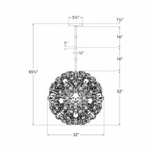 Load image into Gallery viewer, Dickinson Chandelier - line drawing.