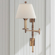 Load image into Gallery viewer, Dorchester Swing Arm Wall Light in Detail.