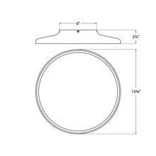 Load image into Gallery viewer, Dot LED Flush Mount Ceiling Light - line drawing.