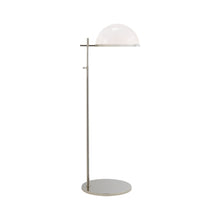 Load image into Gallery viewer, Dulcet Floor Lamp in Polished Nickel/White Glass.