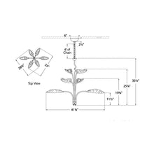 Load image into Gallery viewer, Dumaine Chandelier - line drawing.