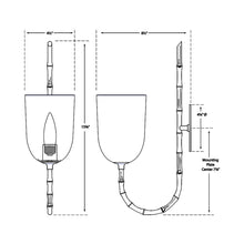 Load image into Gallery viewer, Edgemere Wall Light - line drawing