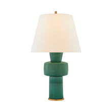 Load image into Gallery viewer, Eerdmans Table Lamp in Celtic Green Crackle.