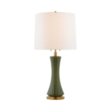 Load image into Gallery viewer, Elena Table Lamp in Emerald Green.