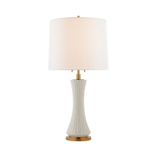 Load image into Gallery viewer, Elena Table Lamp in White Crackle.