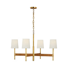 Load image into Gallery viewer, Elle LED Chandelier in Hand-Rubbed Antique Brass.