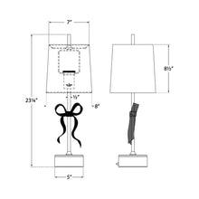 Load image into Gallery viewer, Ellery Gros-Grain Table Lamp - line drawing.