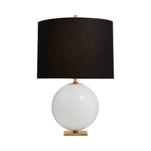 Load image into Gallery viewer, Elsie Table Lamp in Cream/Black Linen(Large).