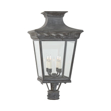 Load image into Gallery viewer, Elsinore Outdoor Post Light in Weathered Zinc.
