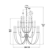 Load image into Gallery viewer, Erika Chandelier - line drawing.